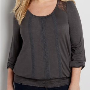 Ladies plus size 2 gray blouse